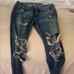 RAG AND BONE MID RISE JEANS